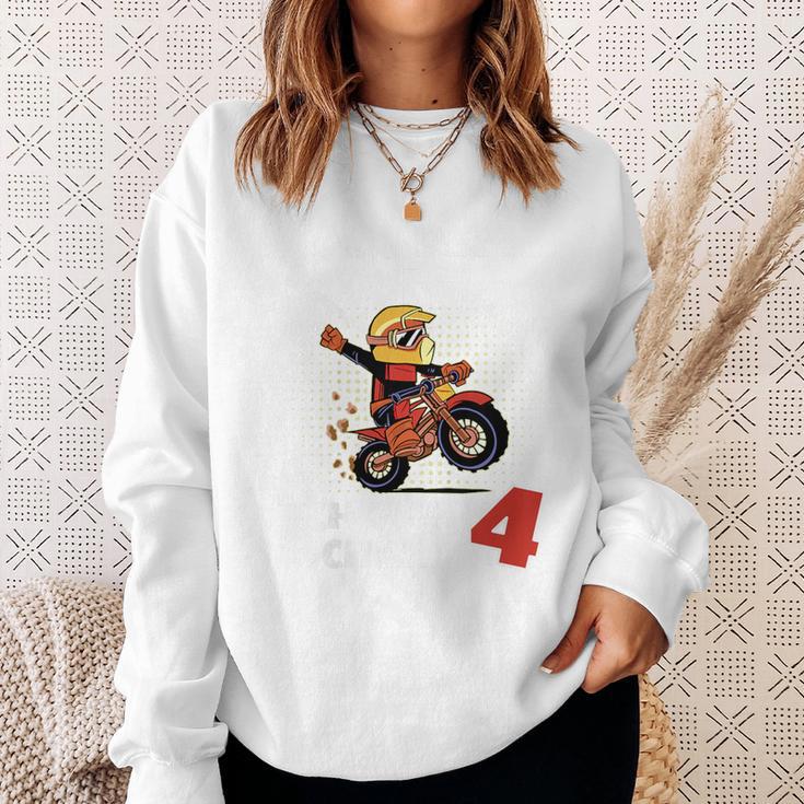 Children's 4Th Birthday Aus Dem Weg Ich Bin Schon 4 Jahre Motorcycle Sweatshirt Geschenke für Sie