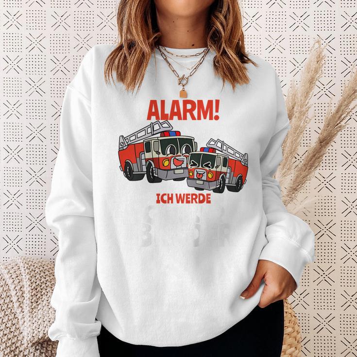 Children's Alarm Ich Werde Große Bruder Feuerwehr I'm A Big Brother Sweatshirt Geschenke für Sie