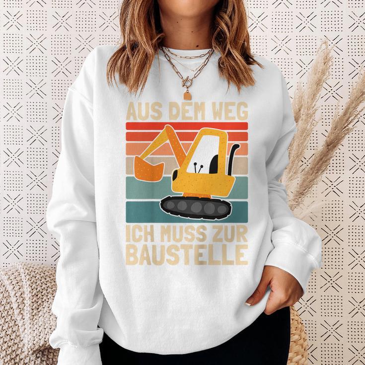 Children's Aus Dem Weg Ich Muss Zur Bausite Boys' Digger Sweatshirt Geschenke für Sie