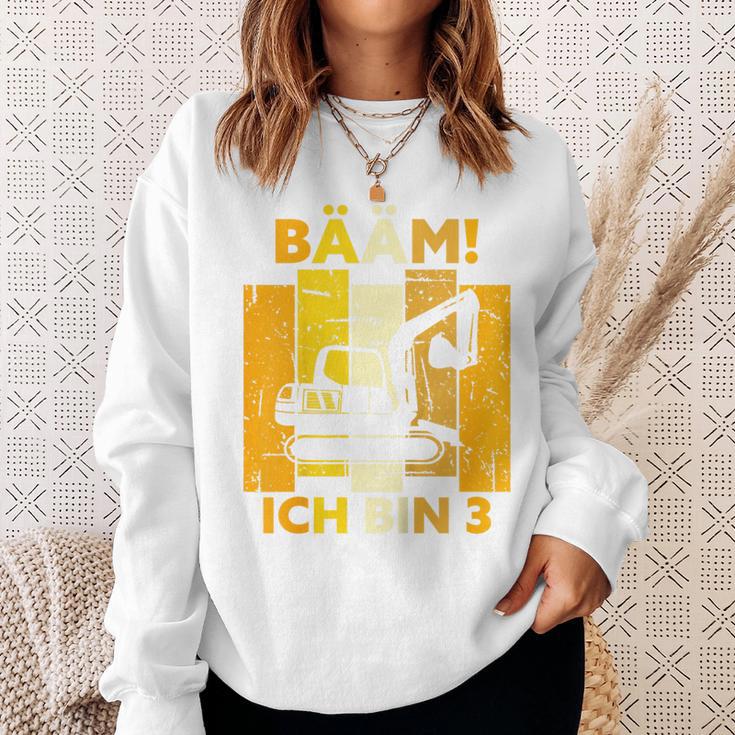 Children's Bäm Ich Bin 3 Drei Jahre Boy 3Rd Birthday Digger Sweatshirt Geschenke für Sie