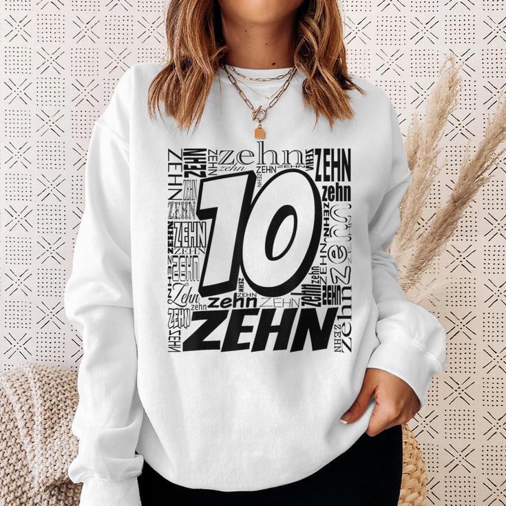 Children's Birthday Ich Bin 10 Zahlwort Zehn Sweatshirt Geschenke für Sie