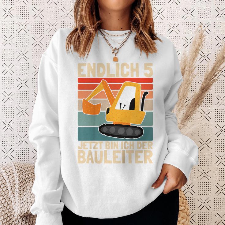 Children's Endlich 5 Jahre Jetzt Bin Ich Bauleiterintage Boy Digger Sweatshirt Geschenke für Sie