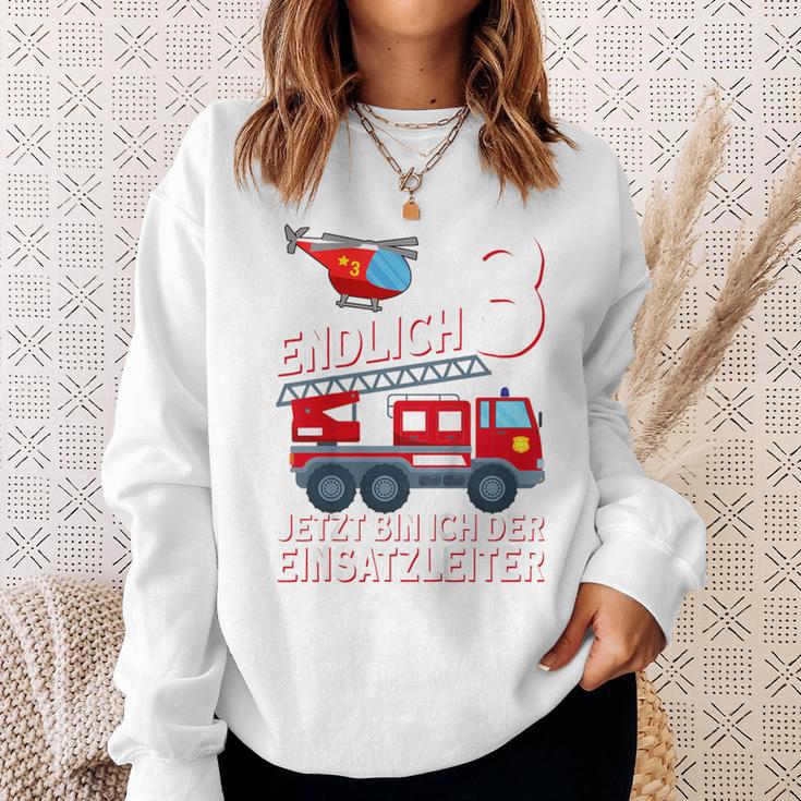 Children's Fireman Endlich 3 Jetzt Bin Ich Einsatzeiteiteiter Sweatshirt Geschenke für Sie