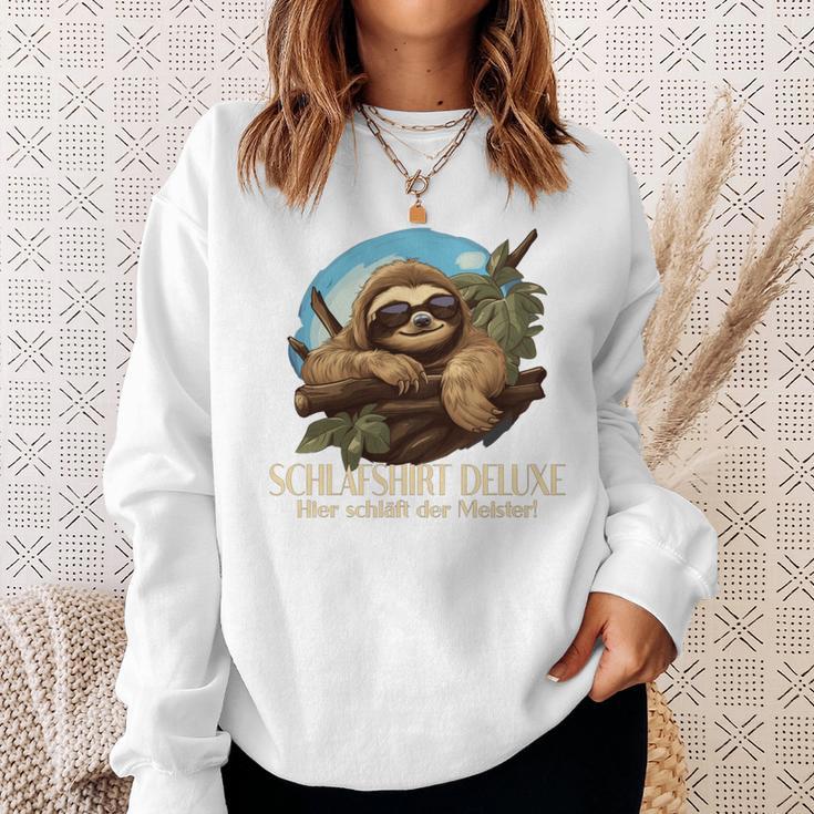 Faultier Pyjama Faultier Das Schläft Schlaf Sweatshirt Geschenke für Sie