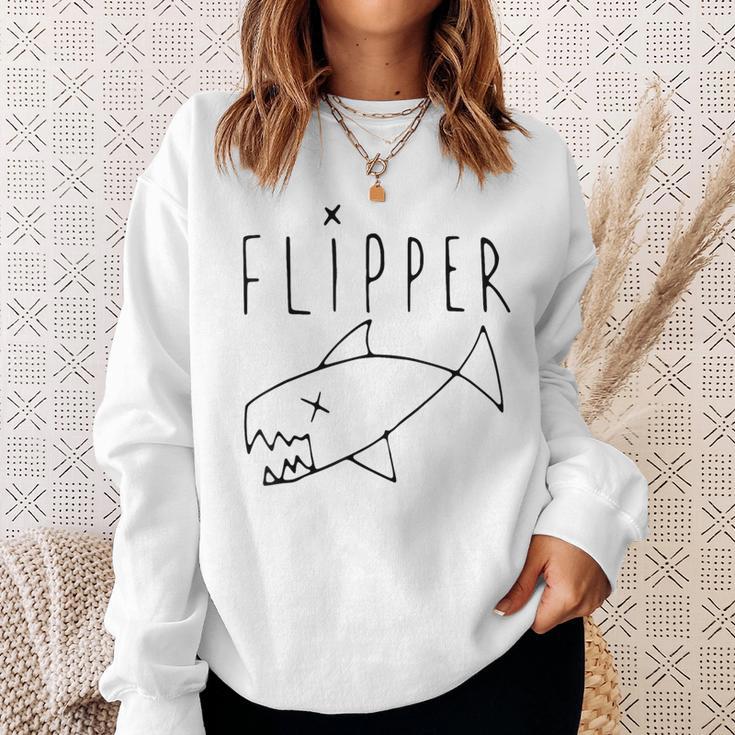 Flipper Punk Rock Grunge Fish Graphic Sweatshirt Geschenke für Sie