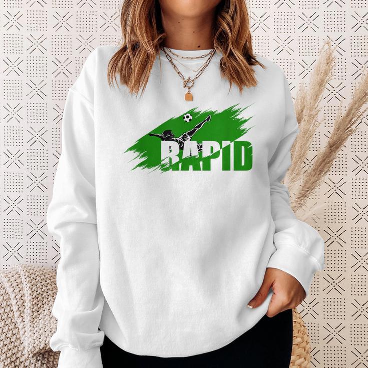 Footballienna Rapidler Egal Was Kommt Rapid Sweatshirt Geschenke für Sie