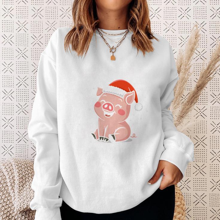 Frohe Weihnachten Schwin Frohe Weihnachten Long-Sleeved Sweatshirt Geschenke für Sie