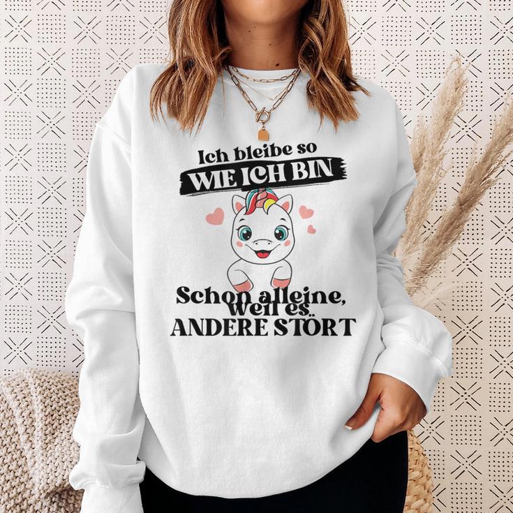 Ich Bleibe Wie Ich Bin Selbstbewus German Langu Gray Sweatshirt Geschenke für Sie