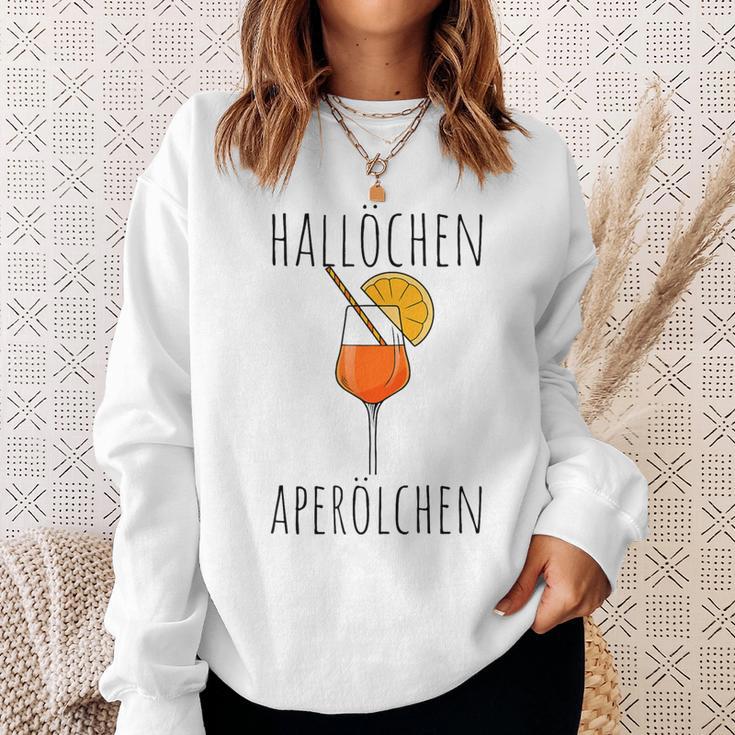 Hallöchen Aperölchen Summer Drinks Aperitif Spritz Sweatshirt Geschenke für Sie