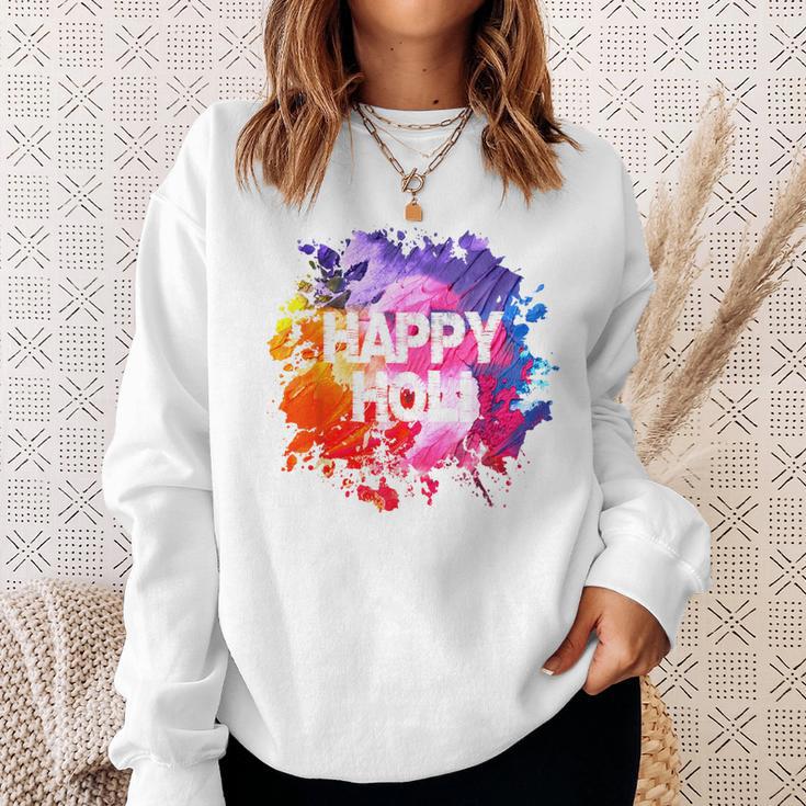 Happy Holi Festival Of Colors Holi Blue Sweatshirt Geschenke für Sie