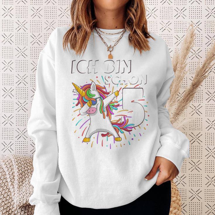 Ich Bin Schon Fünf Einhorn Dab 5Th Birthday Sweatshirt Geschenke für Sie