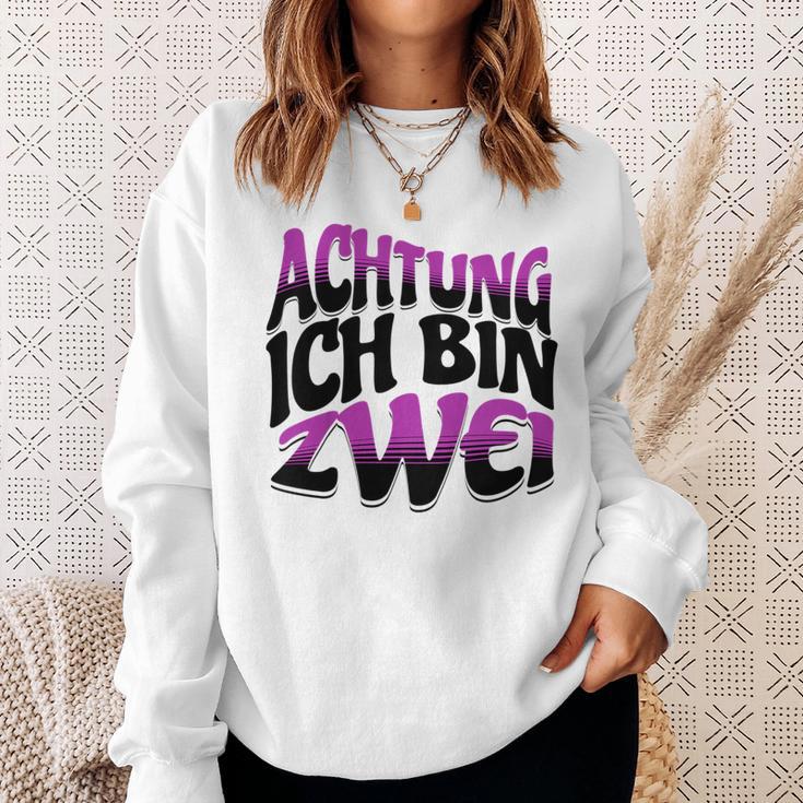 Kinder Achtung Ich Bin Zwei Geburtstag 2 Geburtstagsfeier Sweatshirt Geschenke für Sie