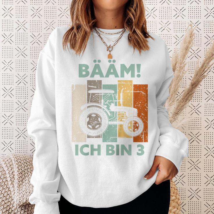 Kinder Bääm Ich Bin 3 Drei Jahre Junge 3Rd Birthday Tractor Sweatshirt Geschenke für Sie