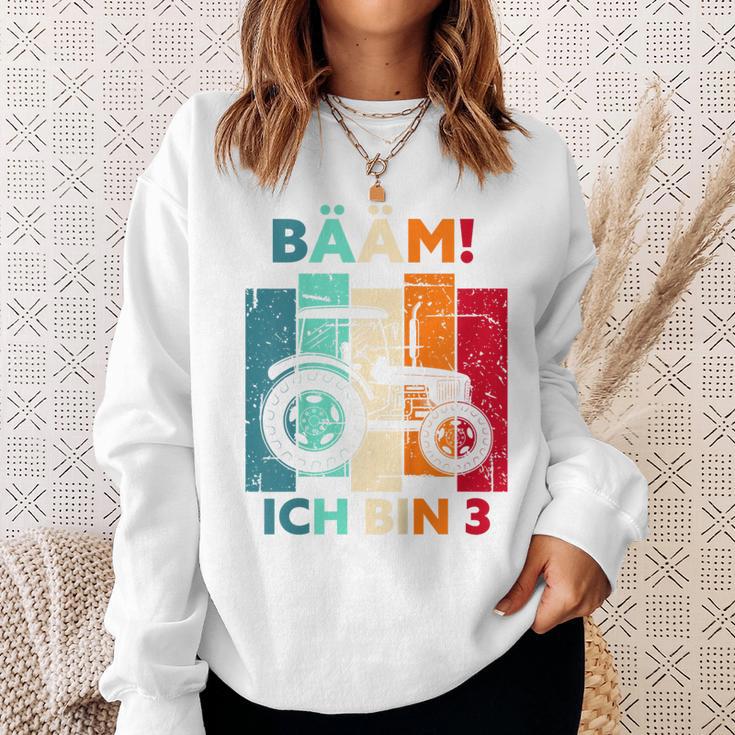 Kinder Bääm Ich Bin 3 Jahre Drei Junge 3Rd Birthday Tractor Sweatshirt Geschenke für Sie