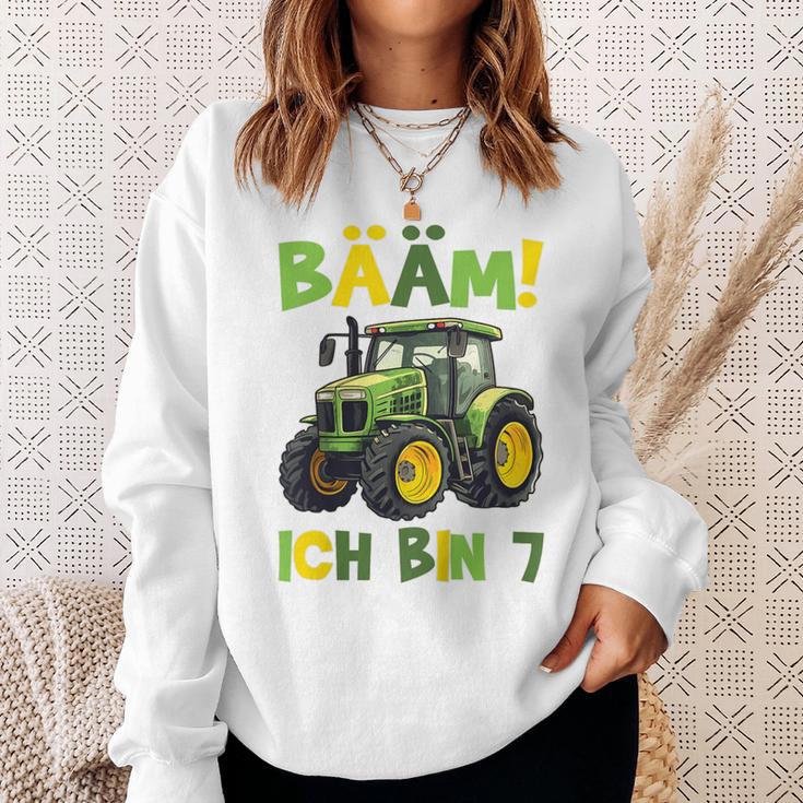 Kinder Bääm Ich Bin 7Ier Jahre Junge 7Th Birthday Tractor Sweatshirt Geschenke für Sie