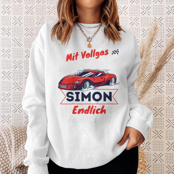 Kinder Endlich Schulkind Simon Personalised First Day Of School 2024 Sweatshirt Geschenke für Sie