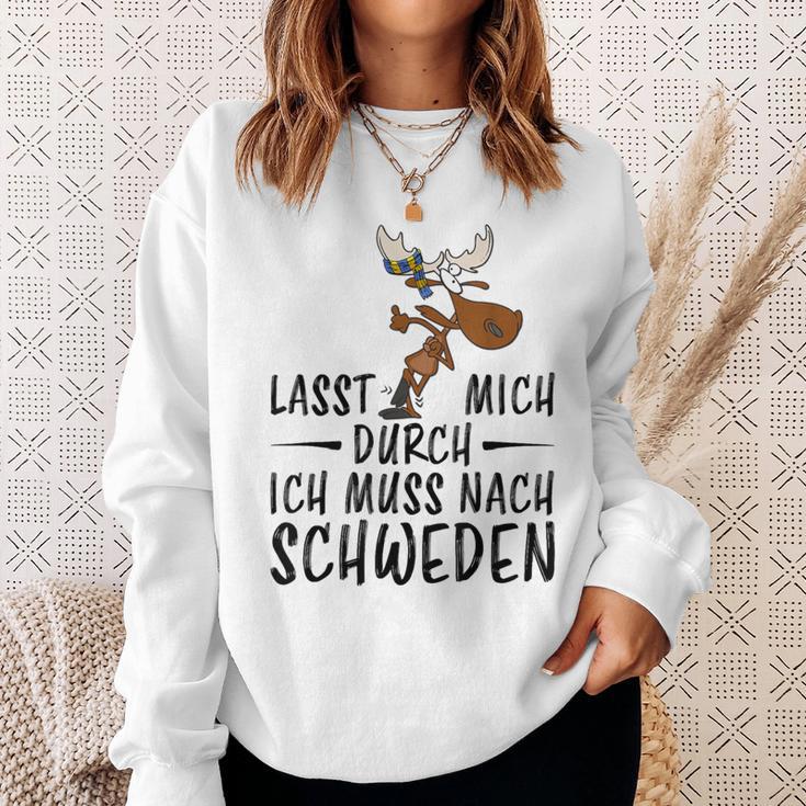 Lass Mich Durch Ich Muss Nach Sweden Blue Sweatshirt Geschenke für Sie