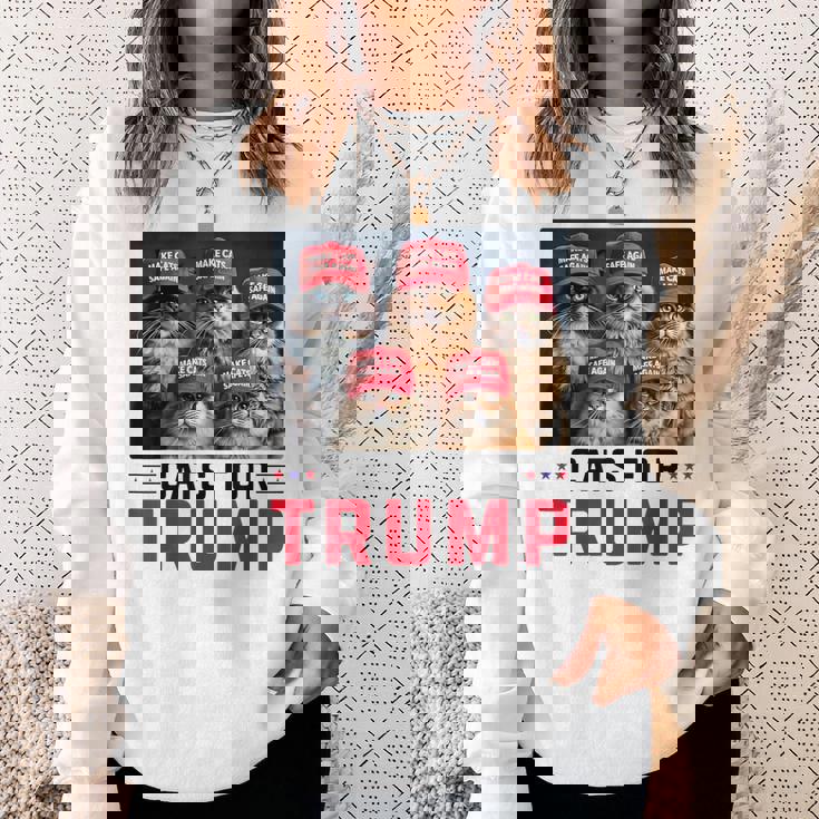 Le Elezioni Di Cats For Trump 2024 Rendono I Gatti Di Nuovo Sicuri Felpa Regalos para ella