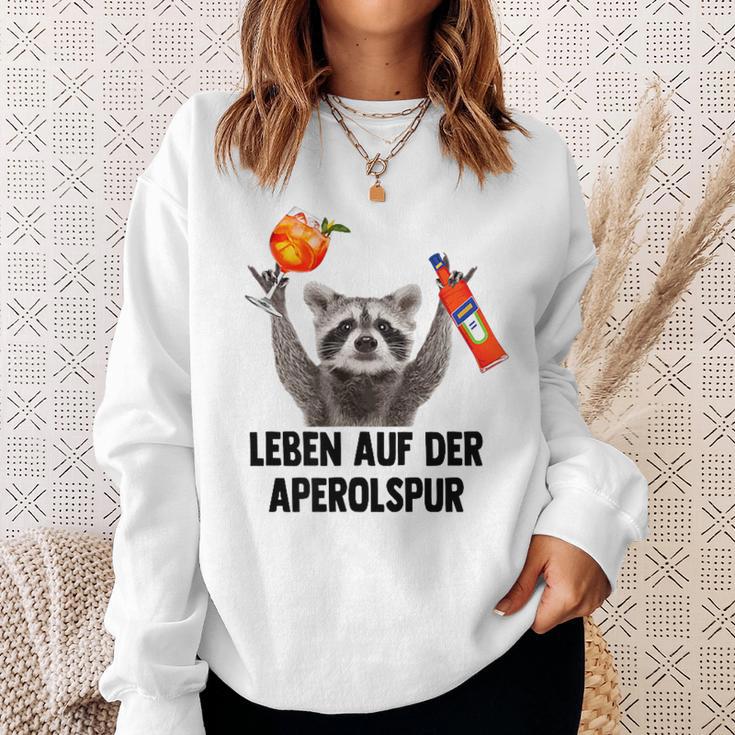 Leben Auf Der Aperolspur Raccoon Meme Racoon Pedro Spritz Sweatshirt Geschenke für Sie