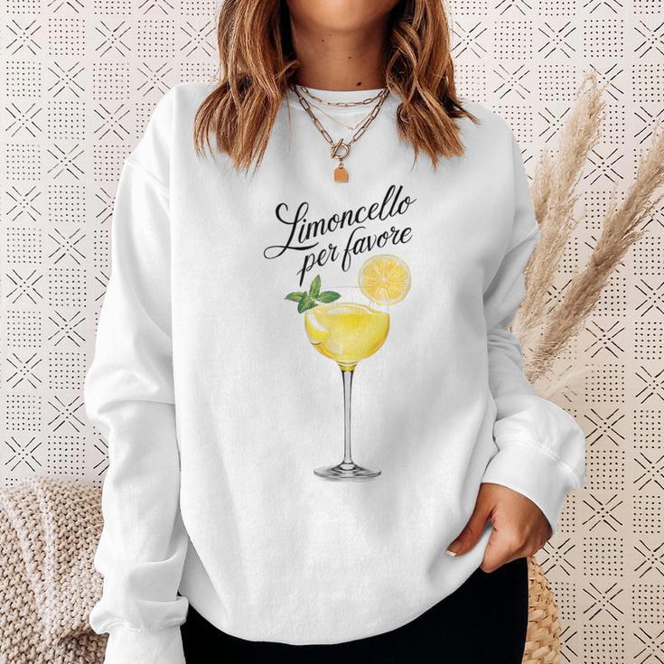 Limoncello Per Favore Italy Italian Lemon Gray Sweatshirt Geschenke für Sie