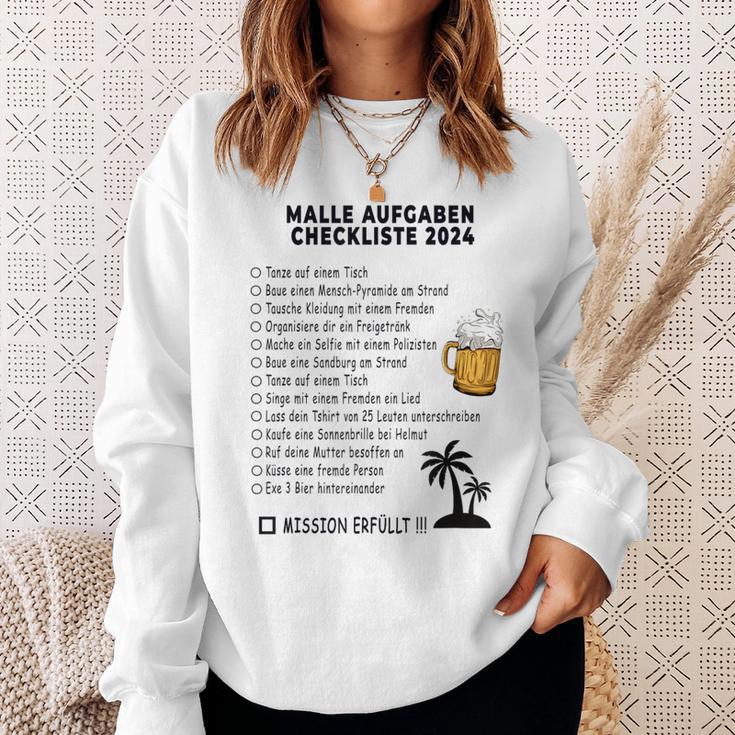 Mallorca 2024 Sauf Malle Ride Tasks Checklist Gray Sweatshirt Geschenke für Sie