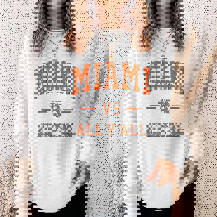 Miami Vs All Y'all Throwback Classic Sweatshirt Gifts for Her Miami Vs All Y'all Throwback Classic Sweatshirt Gifts for Her