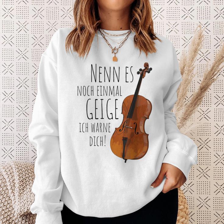 Nenn Es Noch Einmal Geige Ich Warne Dich Cello Player Gray Sweatshirt Geschenke für Sie