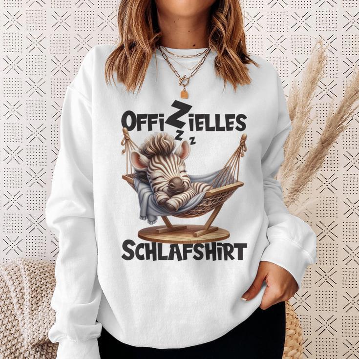 Offizielles Schlaf Zebra Mit Tier Lustig Tiermotiv Sweatshirt Geschenke für Sie