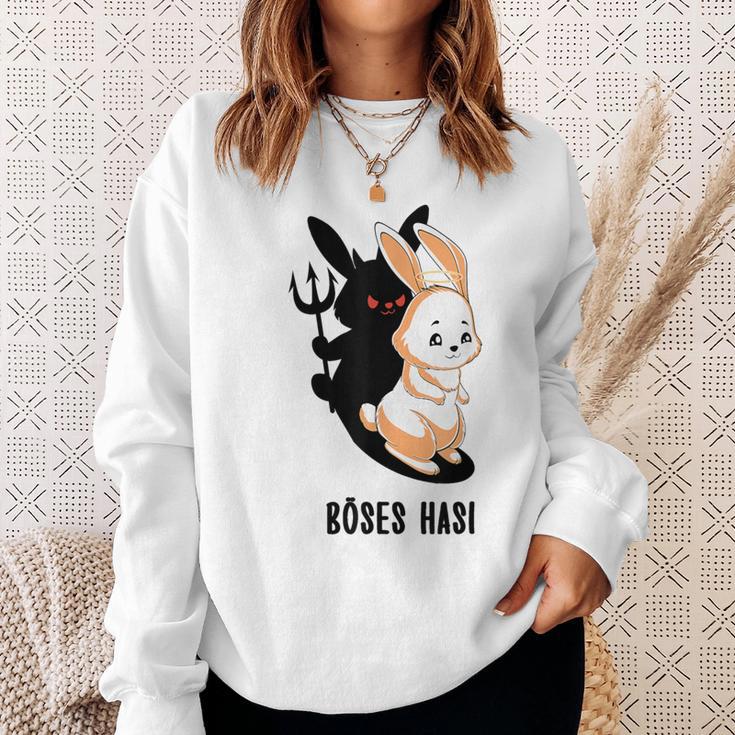 Rabbit Angel Rabbit Devil Angel Devil Evil Hasi Sweatshirt Geschenke für Sie