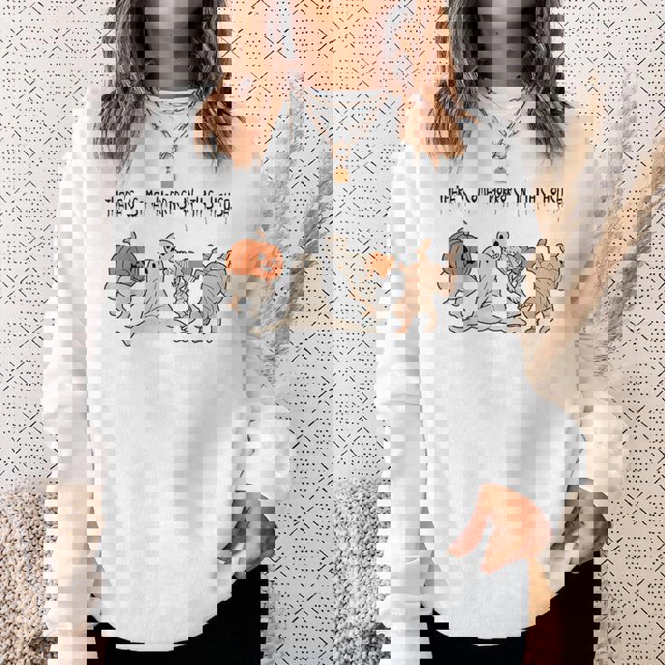 There's Some Horrors In This House Ghost Halloween Sweatshirt Gifts for Her