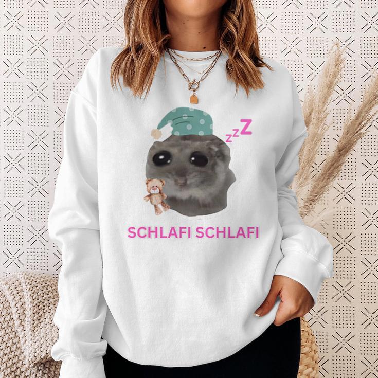 Schlafi Schlafi Sad Hamster Meme Gray Sweatshirt Geschenke für Sie