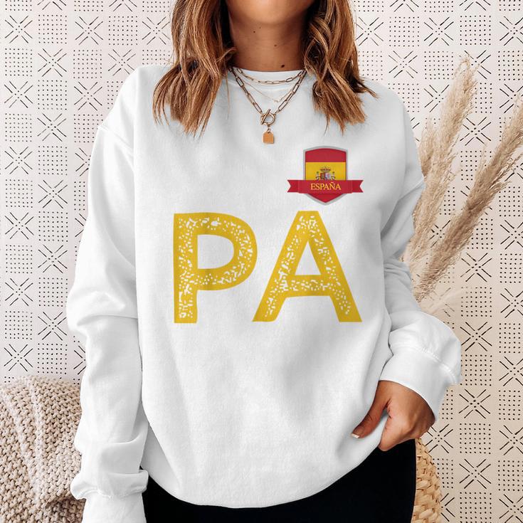 Spain España Human Flag Letter P And A Spain España Red Sweatshirt Geschenke für Sie