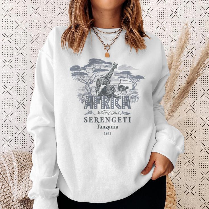 Travel Africa Tanzania Serengeti Ngorongoro Dar El Salaam Blue Sweatshirt Geschenke für Sie