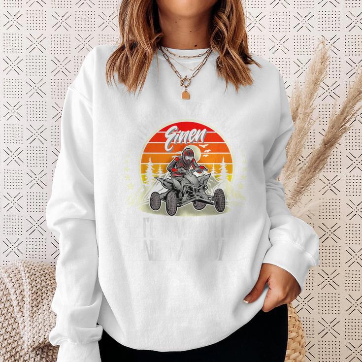 Unterschätze Niemlas Einen Alten Mann Mit Einem Quad I Atv Gray Sweatshirt Geschenke für Sie