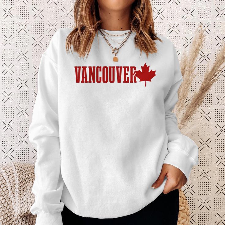 Vancouver Bc Canada Maple Leaf Canadian Flag Pride Sweatshirt Geschenke für Sie