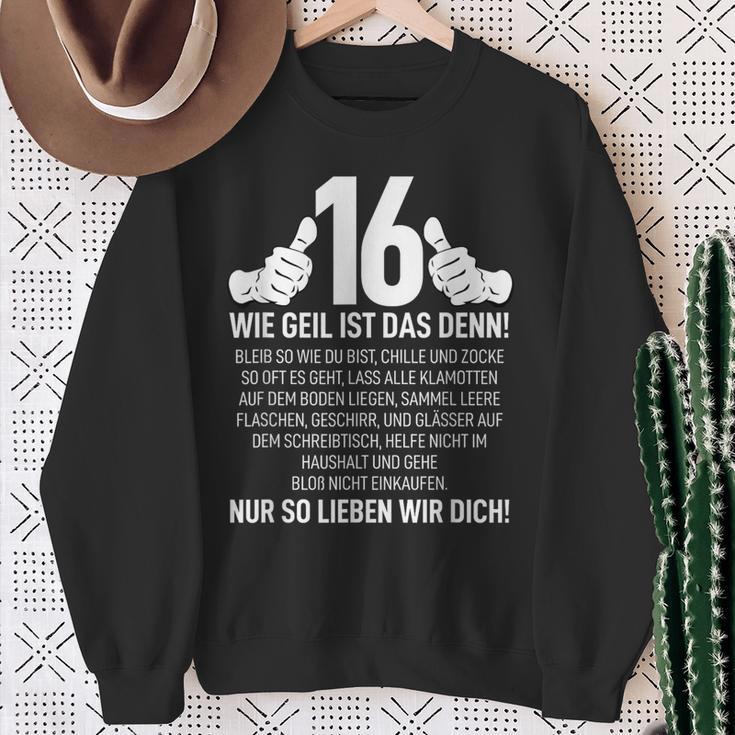 16Th Birthday Nager 16 Years Wie Geil Ist Das Denn Sweatshirt Geschenke für alte Frauen