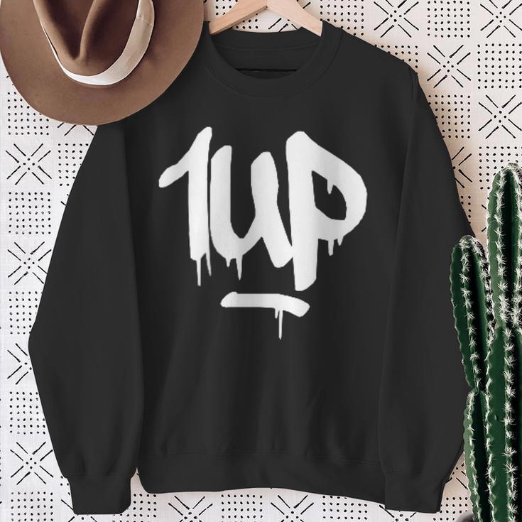 1Up Logo Graffiti Dripping Marker Sweatshirt Geschenke für alte Frauen