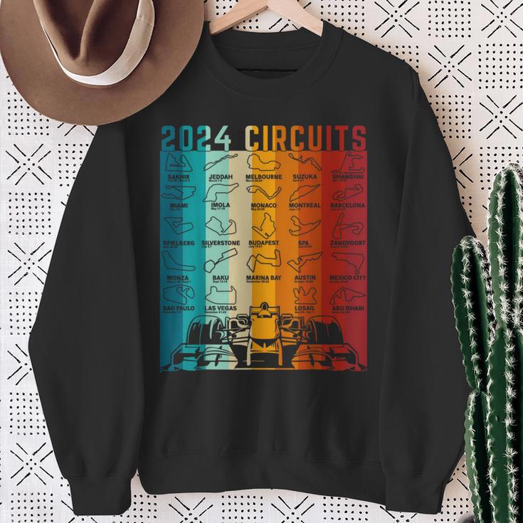 2024 Schedule Formula Racing Formula Car Retrointage Sweatshirt Geschenke für alte Frauen