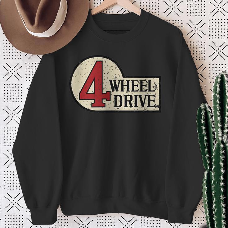 4-Wheel Driveintage 4X4 Overland Emblem 4Wd Sweatshirt Geschenke für alte Frauen