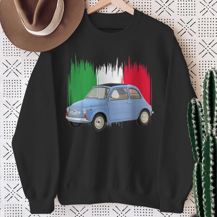 500Intage Car Flag Of Italy Dad Engines Sweatshirt Geschenke für alte Frauen