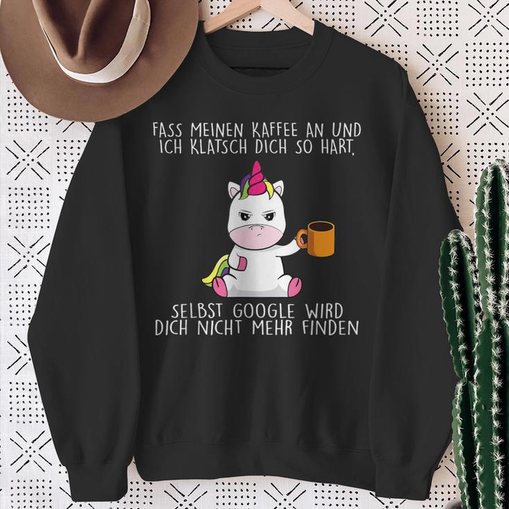 Abass Mein Kaffee An Und Ich Klappsch Dich So S Sweatshirt Geschenke für alte Frauen