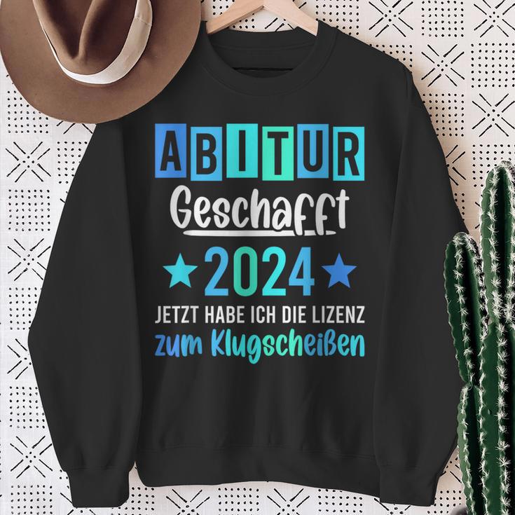 Abitur 2024 Geschafft Lizenz Zum Klugscheißen Sweatshirt Geschenke für alte Frauen