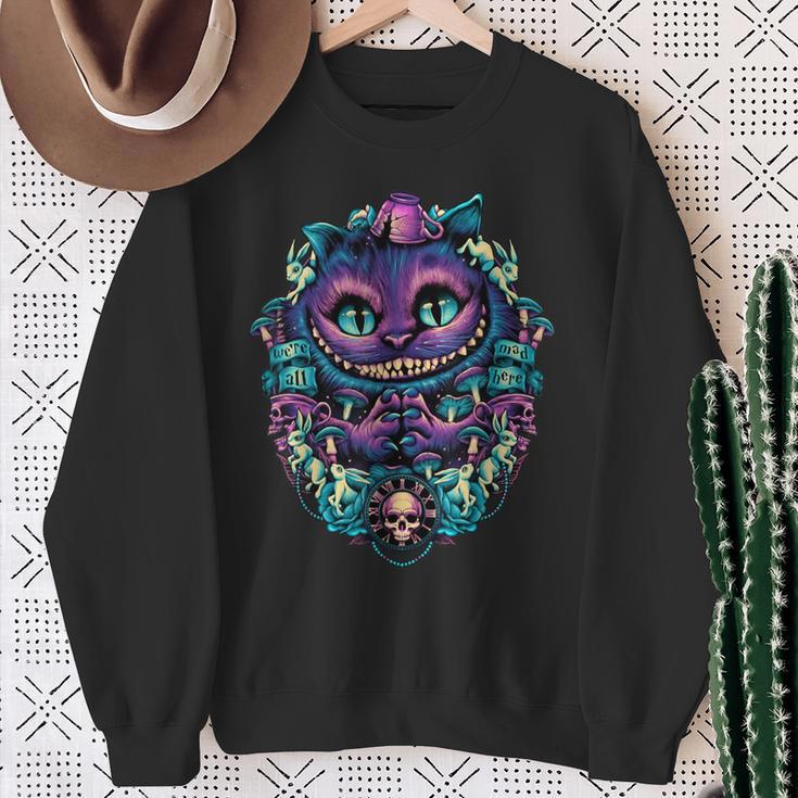 Alice In Wonderland Cheshire Cat All Mad Here Sweatshirt Geschenke für alte Frauen