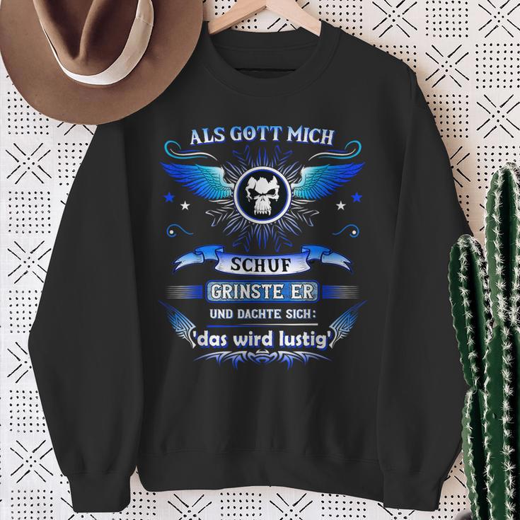 Als Gott Mich Schuf Ich Grinste Er Und Dachte Das Wird Sweatshirt Geschenke für alte Frauen