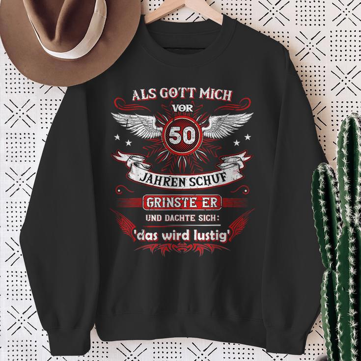 Als Gott Michor 50 Jahren Schuf Grinste Er Das Wird German L Sweatshirt Geschenke für alte Frauen