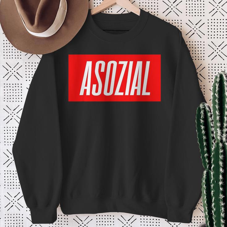 Asozial Sweatshirt Geschenke für alte Frauen