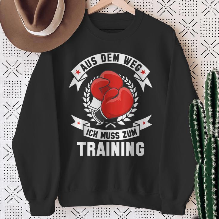 Aus Dem Weg Ich Muss Zum Training Boxing Sweatshirt Geschenke für alte Frauen