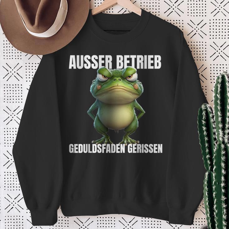 Außer Berieb Geduldsfaden Gerissen Frosch Monday Sweatshirt Geschenke für alte Frauen