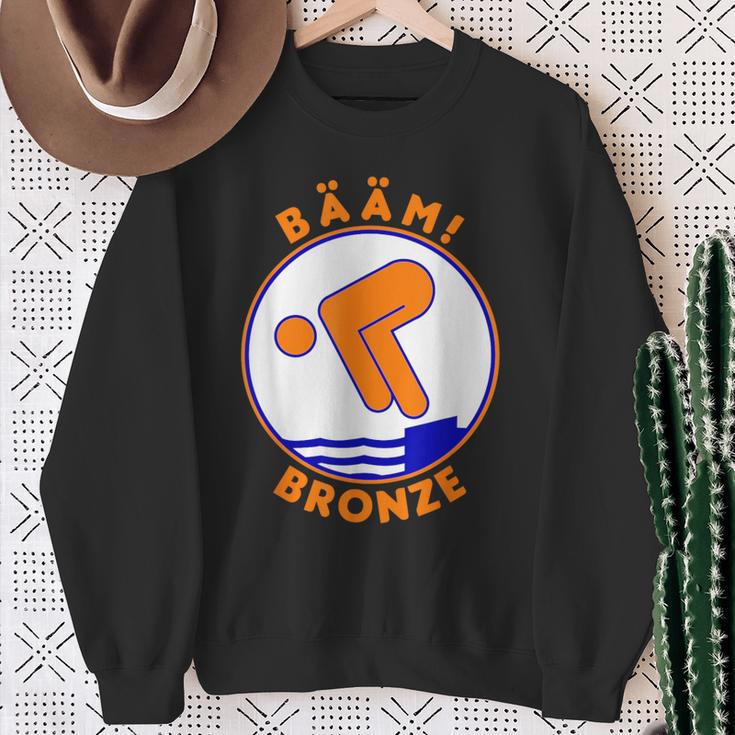 Bääm Bronze Swimming Badge Badge Swimmer S Sweatshirt Geschenke für alte Frauen