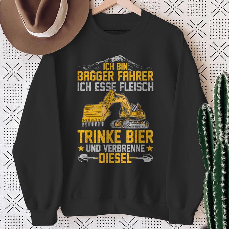 Bagger Ich Esse Fleisch Trinke Bier Underbrenne Diesel Sweatshirt Geschenke für alte Frauen